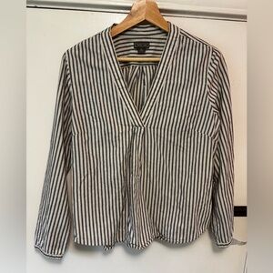 J. Crew Point Sur Cotton Stripe Blouse